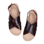 Amber Sandal - Burgundy Patent