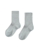 Basic Rib Short Socks - Dry green