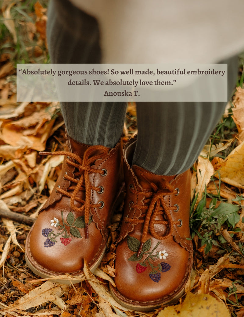 Petit Nord Blackberries Scallop Boot Low Boot Shoes Hazelnut 069