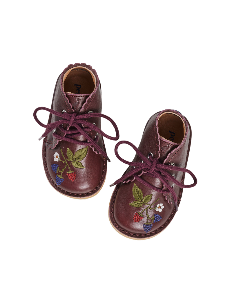 Petit Nord Blackberries Scallop Boot Low Boot Shoes Plum 075
