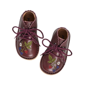 Blackberries Scallop Boot - Plum