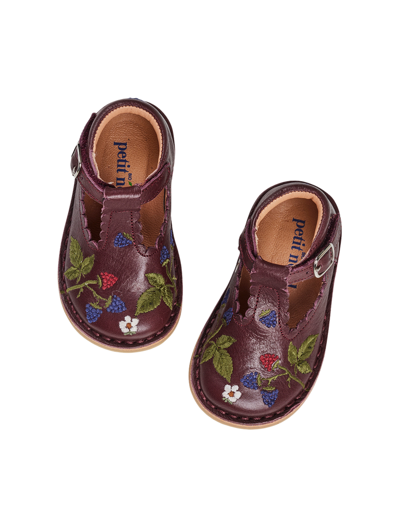 Petit Nord Blackberries T-Bar Scallop T-bars and Ballerinas Plum 075
