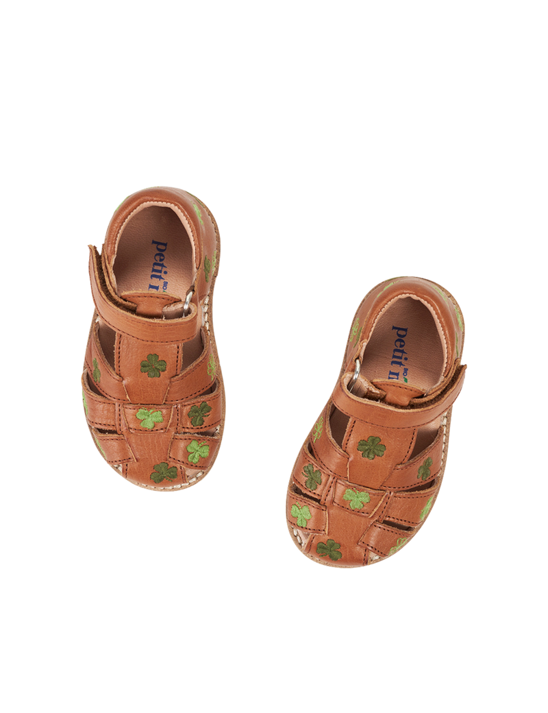 Petit Nord Clover Classic sandal Sandals Cognac 002