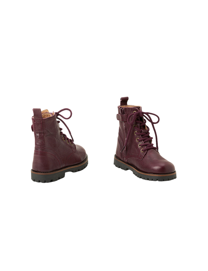 Petit Nord Lace-up Boot Boots Plum 075