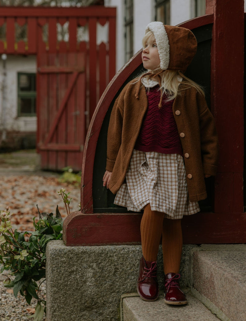 Petit Nord Scallop Boot Low Boot Shoes Burgundy Patent 159