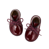 Scallop Boot - Burgundy Patent