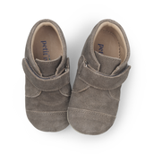 Shoe with Velcro - Taupe suede