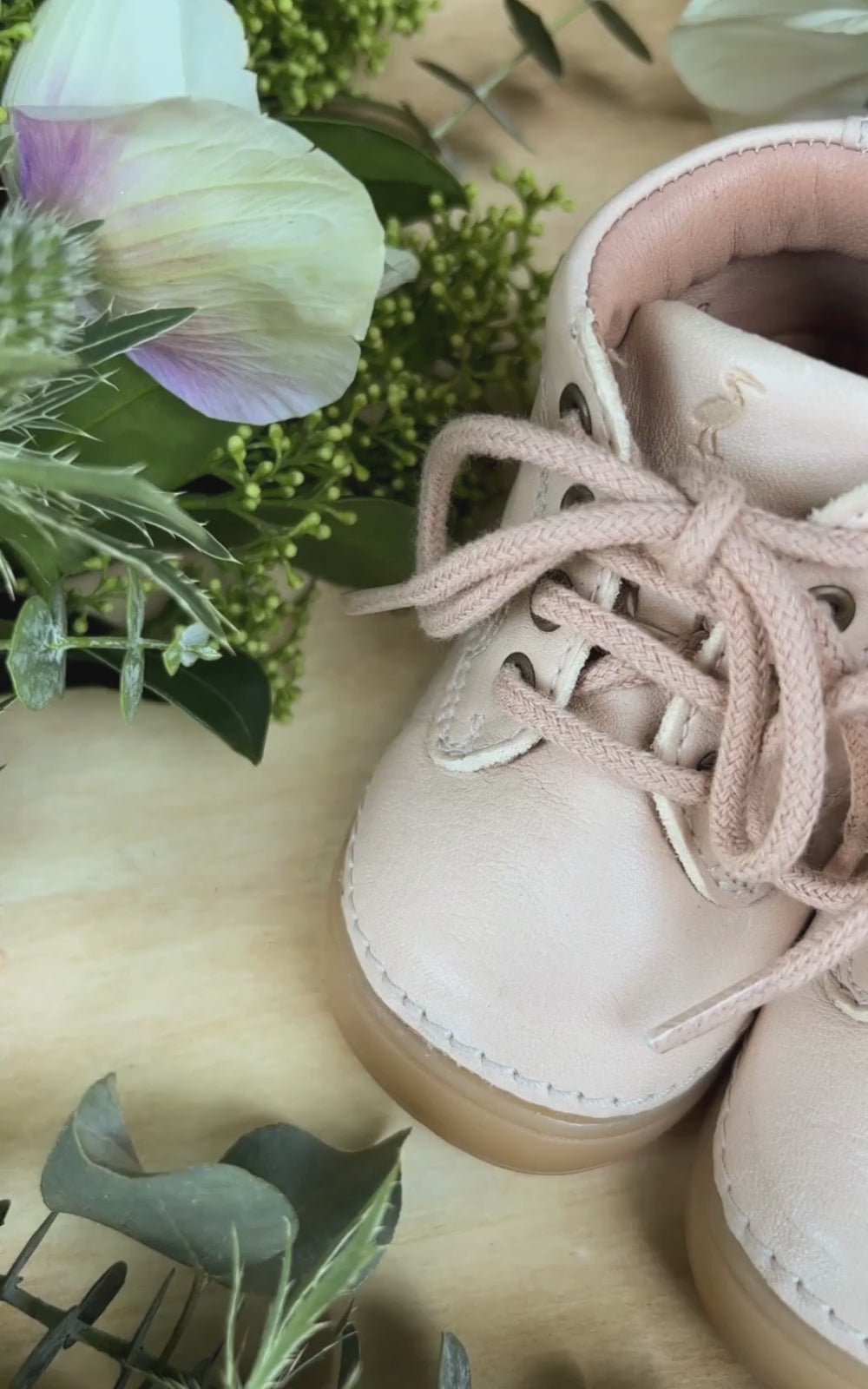 Petit Nord Mini Bootie Lace Low Boot Shoes Cream 052