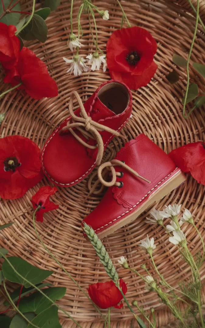 Petit Nord Scallop Boot Low Boot Shoes Poppy 163