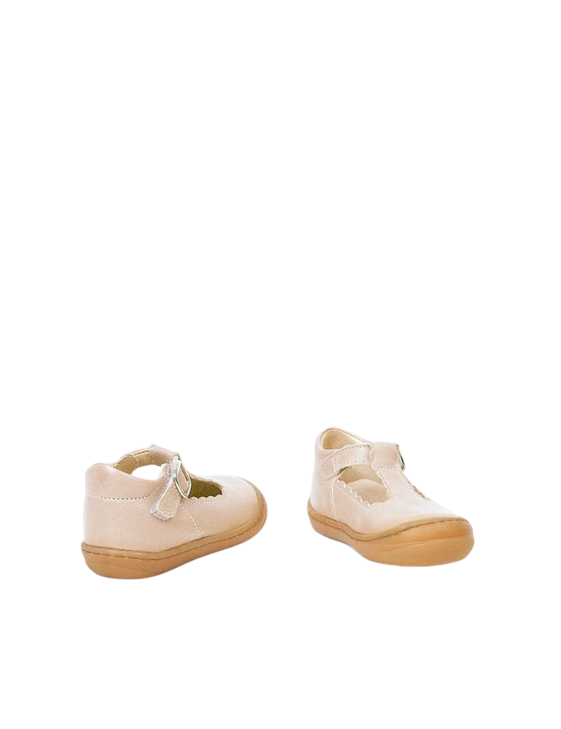 Petit Nord Scallop Cruiser T-bars and Ballerinas Cream 052