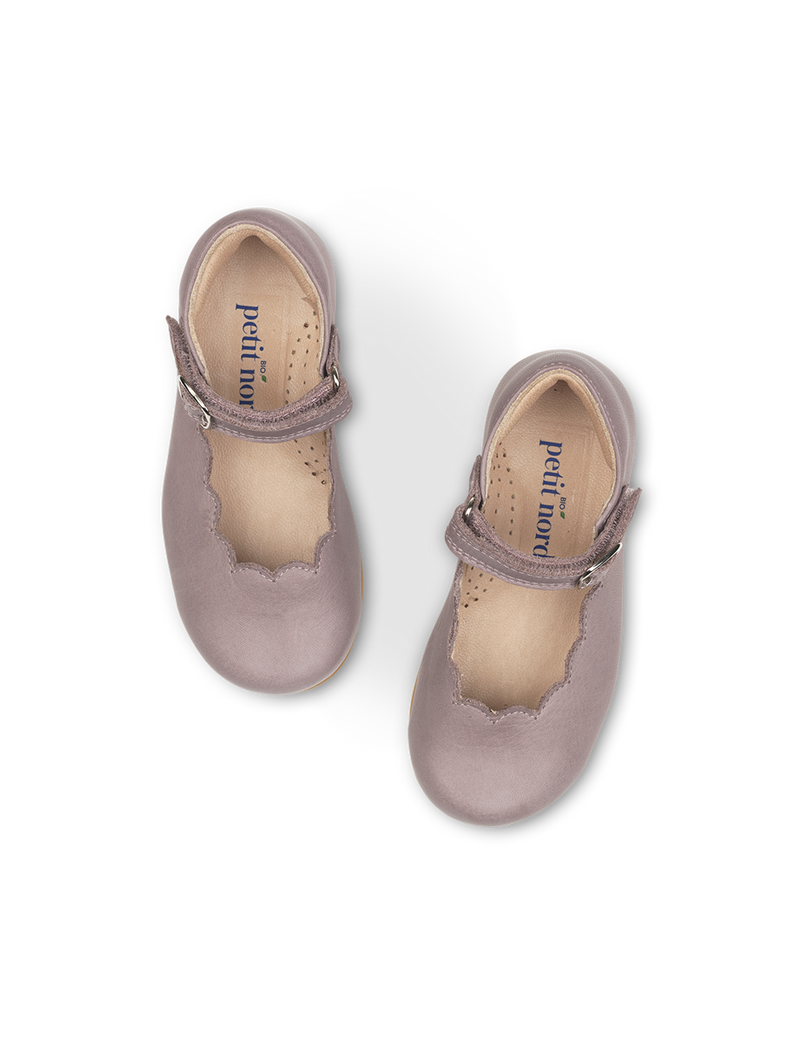 Petit Nord Scallop Mary Jane T-bars and Ballerinas Lavender 061